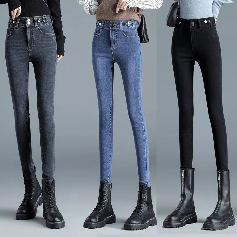 NiDELL: Women’s Elegant long Skinny Jeans for Autumn