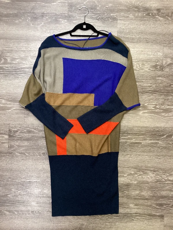 Vince Camuto Colorblock Bat Wing Sweater Dress Size Medium